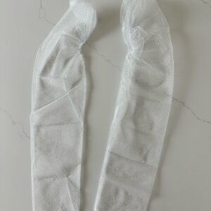 White Sheer Glittery wedding dress sleeves